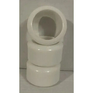 White Plastic Napkin Rings Holders‎ Vintage 80’s-90’s 2” x 1 1/8 “ Set of 3